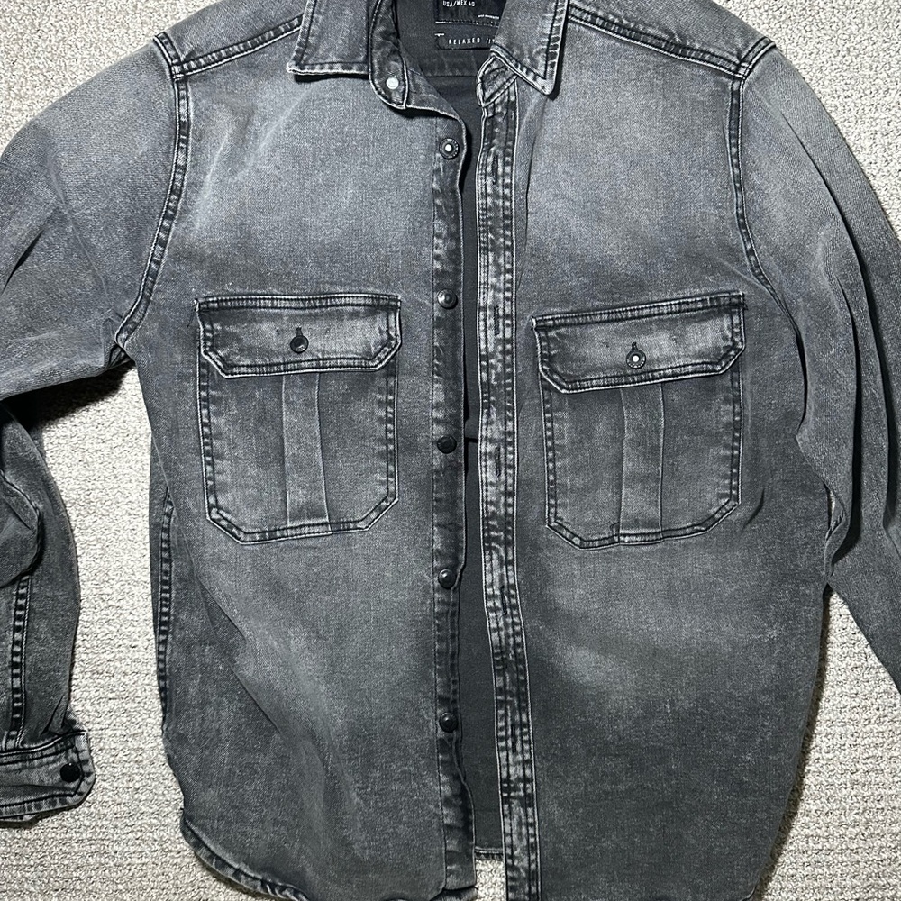 ZARA Men's Black Denim Jacket